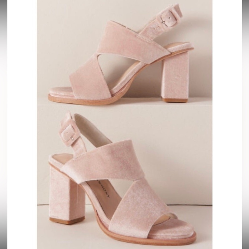 Chaos & Harmony Blush Velvet Heels